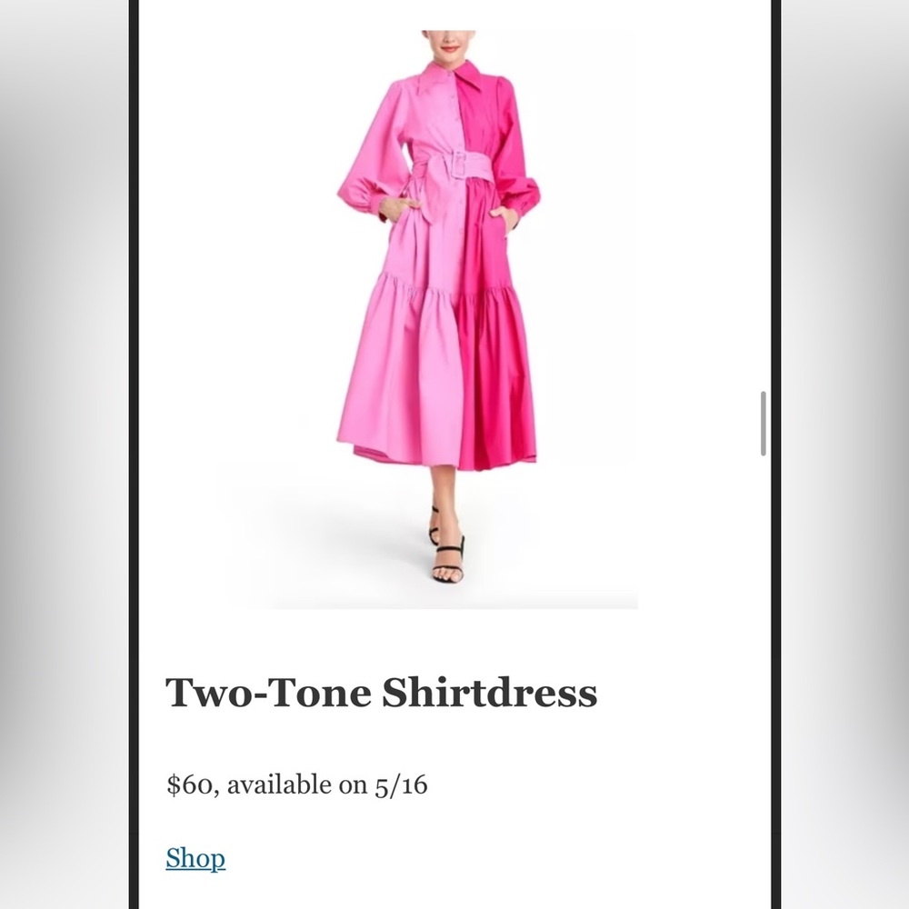 GUC Christopher John Rogers for Target pink maxi dress with belt